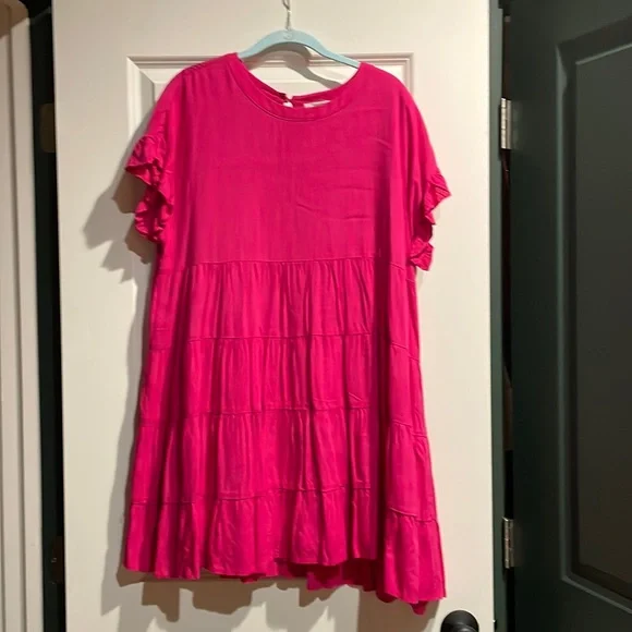 hot pink newborn dress Ciao Bebe NEW Hand Embroidered Bishop Smocked Dress Baby Girl Hot PINK 18M